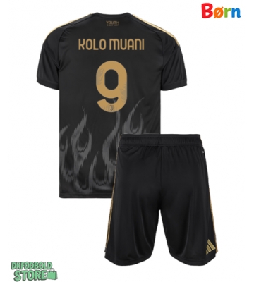 Juventus Randal Kolo Muani #9 Replika Babytøj Tredje sæt Børn 2026-27 Kortærmet (+ Korte bukser)